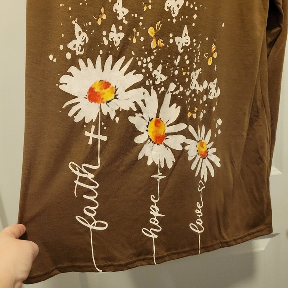 Brown Boutique Sunflower Hope Faith Love Dress - Picture 4 of 5